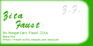 zita faust business card